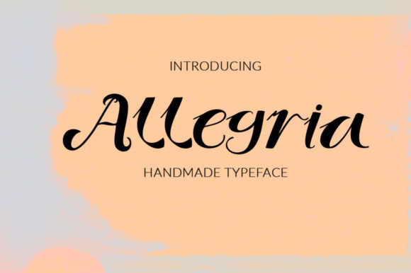 Allegria: A Romantic Font for Creative Campaigns