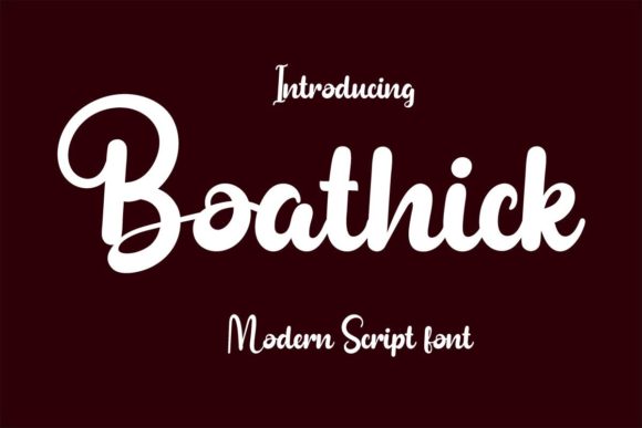 Boathick: A Charming Script Font