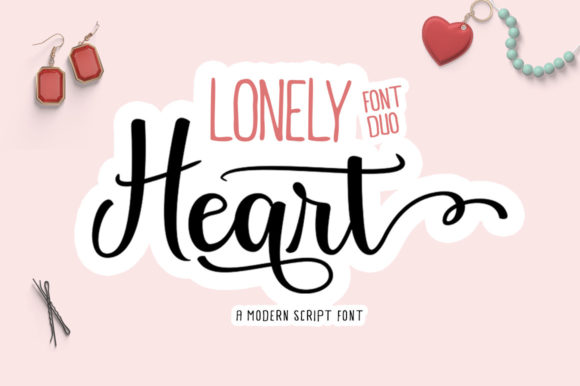Lonely Heart Font: Elegant Script for Creative Projects
