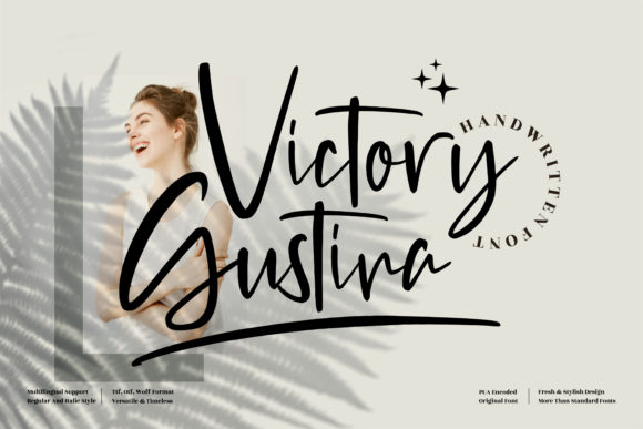 Victory Gustina: A Elegant Script Font for Business Branding