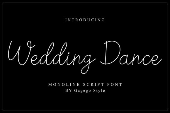 Wedding Dance Font: Elegant Script for Digital Marketing